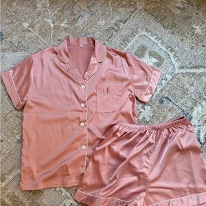 Silky Pink Women's Pajama Set